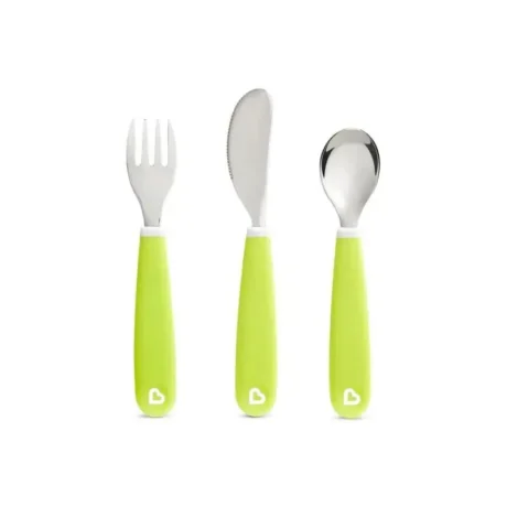 Set Cuchara Tenedor Cuchillo Splash Munchkin 21150 - Verde