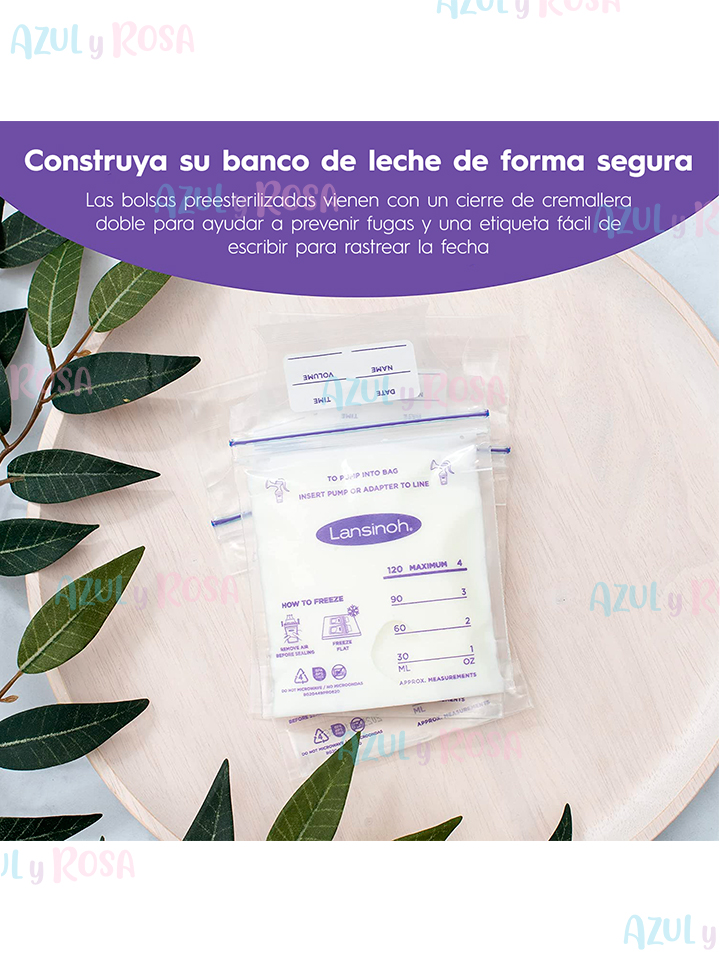 BOLSAS DE ALMACENAMIENTO LECHE MATERNA 50 UND - 4 OZ LANSINOH 20449 - Imagen 4