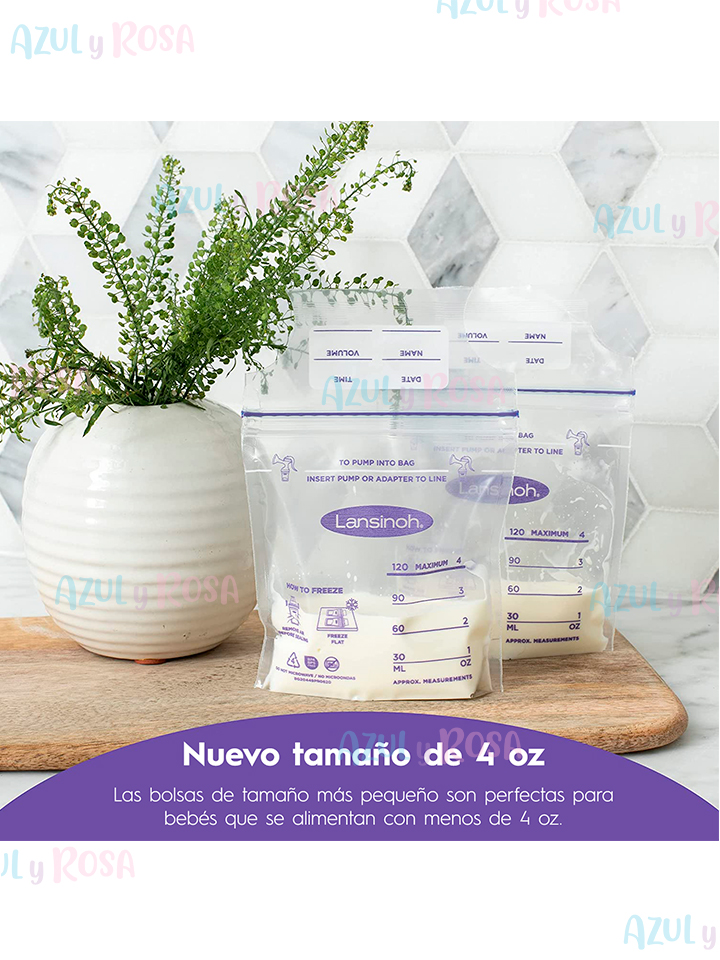 BOLSAS DE ALMACENAMIENTO LECHE MATERNA 50 UND - 4 OZ LANSINOH 20449 - Imagen 3