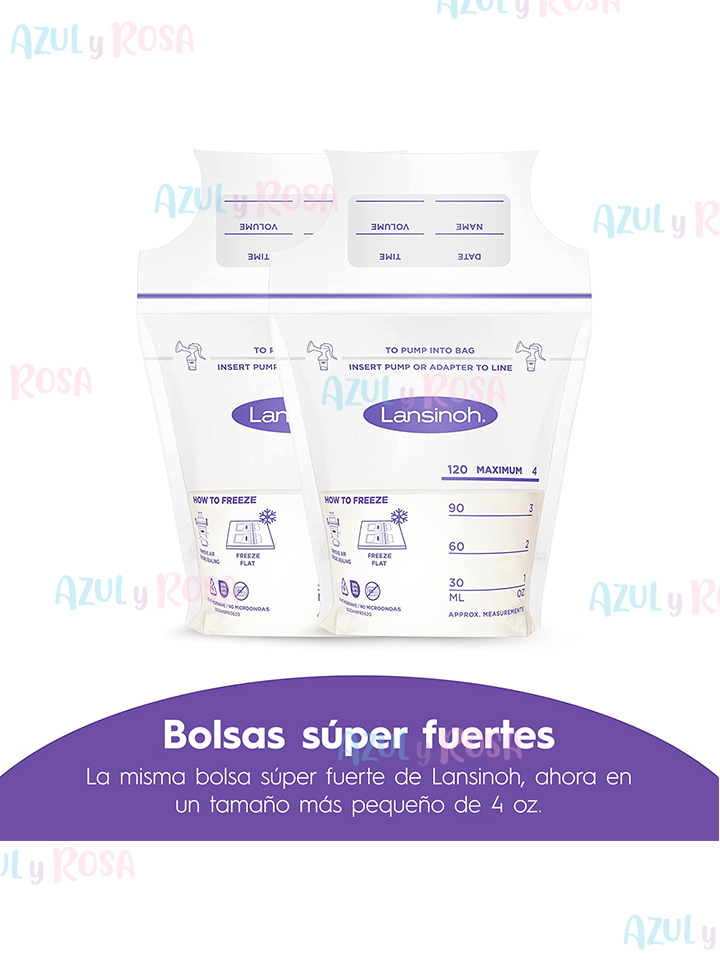 BOLSAS DE ALMACENAMIENTO LECHE MATERNA 50 UND - 4 OZ LANSINOH 20449 - Imagen 2