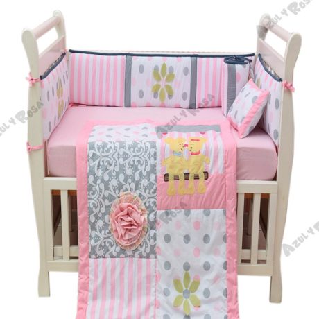 09861805 ROSA FLORES JUEGO DE CUNA LUXE KOBYTIN