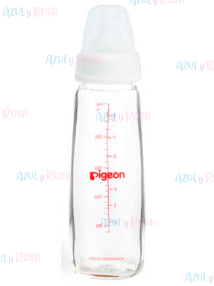 BIBERON DE VIDRIO BOCA STANDARD 240 ML - 8 OZ PIGEON