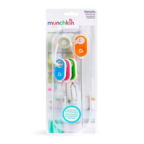 SET DE CEPILLOS DE LIMPIEZA PARA BIBERONES Y TETINAS – 4 PIEZAS MUNCHKIN  27204