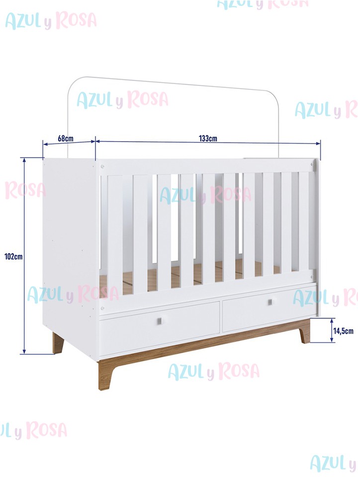 BY118NRMBC CUNA CON 2 GAVETAS - Imagen 3