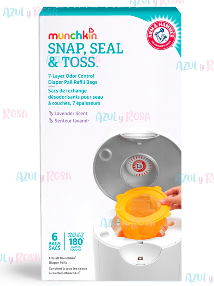 BOLSAS DE RECAMBIO PARA CUBOS DE PAÑALES ARM & HAMMER™ 6PZAS MUNCHKIN 16129 - Imagen 4