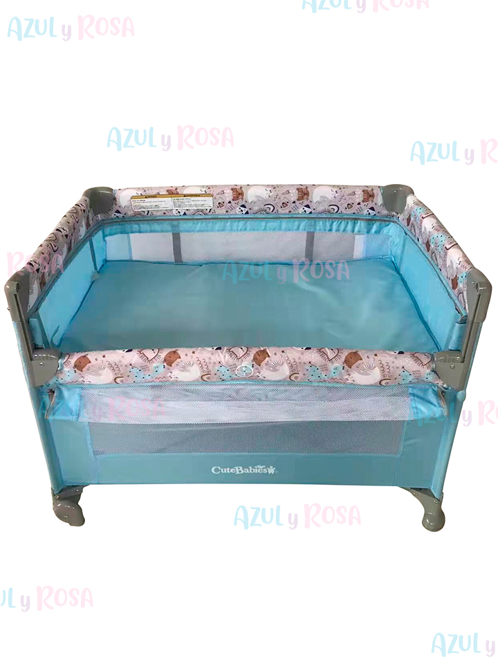 CORRAL - CUNA - COLECHO 3 EN 1 NEAR TO ME AZUL CUTEBABIES 11024000 - Imagen 4
