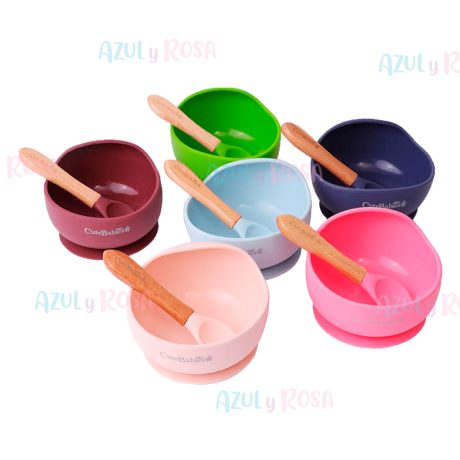 01152001 SET DE PLATO Y CUCHARITA DE SILICON CUTEBABIES