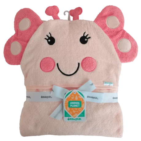 TOALLA CON CAPUCHA MARIPOSA Y LEON  KOBYTIN 09750234