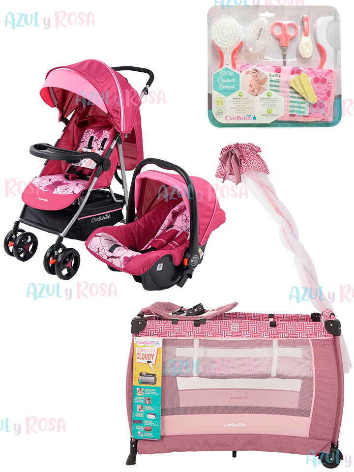 NO DISPONIBLE COMBO CUNA CLOUDY Y COCHE TIANIO FUCSIA 11029309-11017896