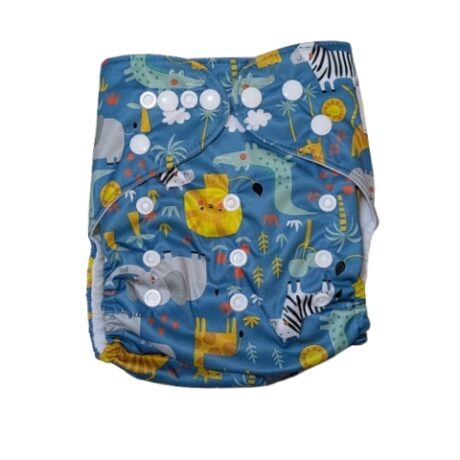 PAÑAL ECOLÓGICO  CELESTE ANIMALES DE LA SELVA JJ-212