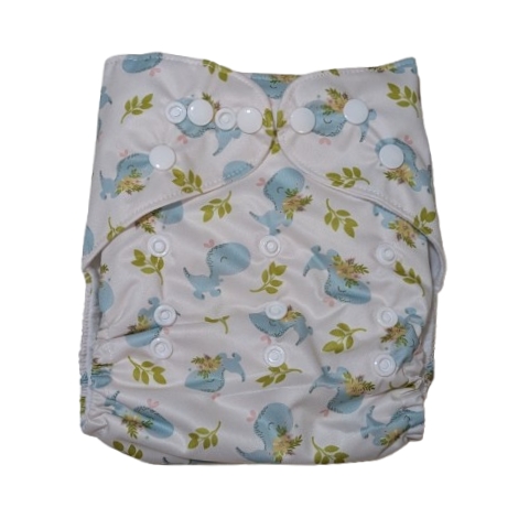 PAÑAL ECOLÓGICO BLANCO DINOSAURIO CELESTE JJ-217