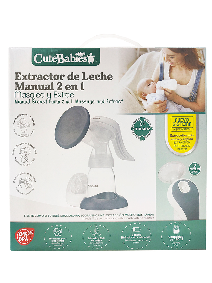 EXTRACTOR DE LECHE MANUAL 2 EN 1 CUTEBABIES 01222050 - Imagen 7