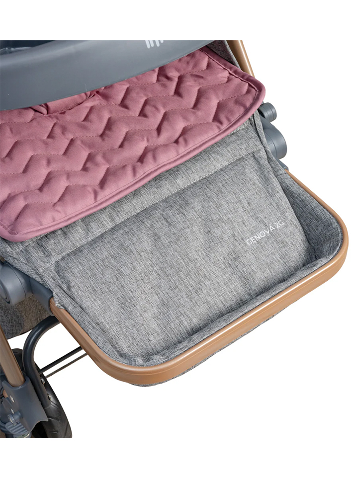 COCHE CUNA MECEDEOR GENOVA PINK GOLD INFANTI - Imagen 5