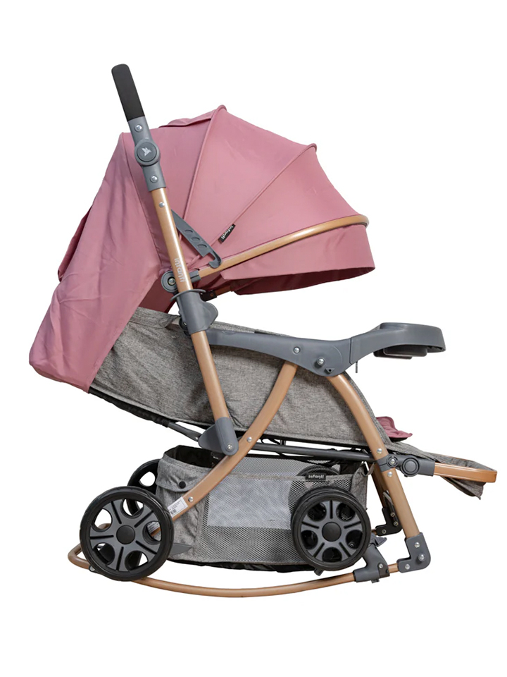 COCHE CUNA MECEDEOR GENOVA PINK GOLD INFANTI - Imagen 3