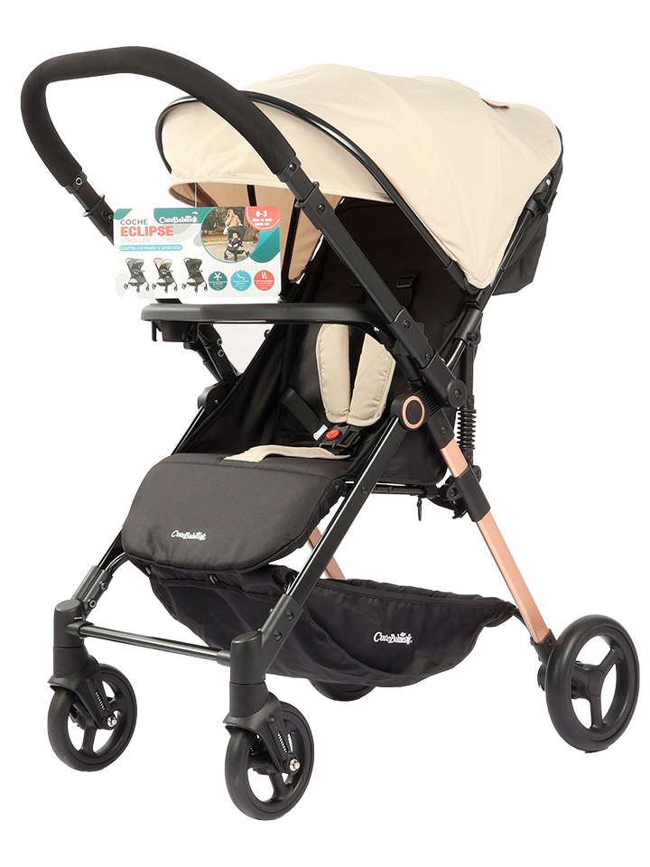 COCHE PARA BEBÉ ECLIPSE BEIGE CUTEBABIES 11010102 - Imagen 2