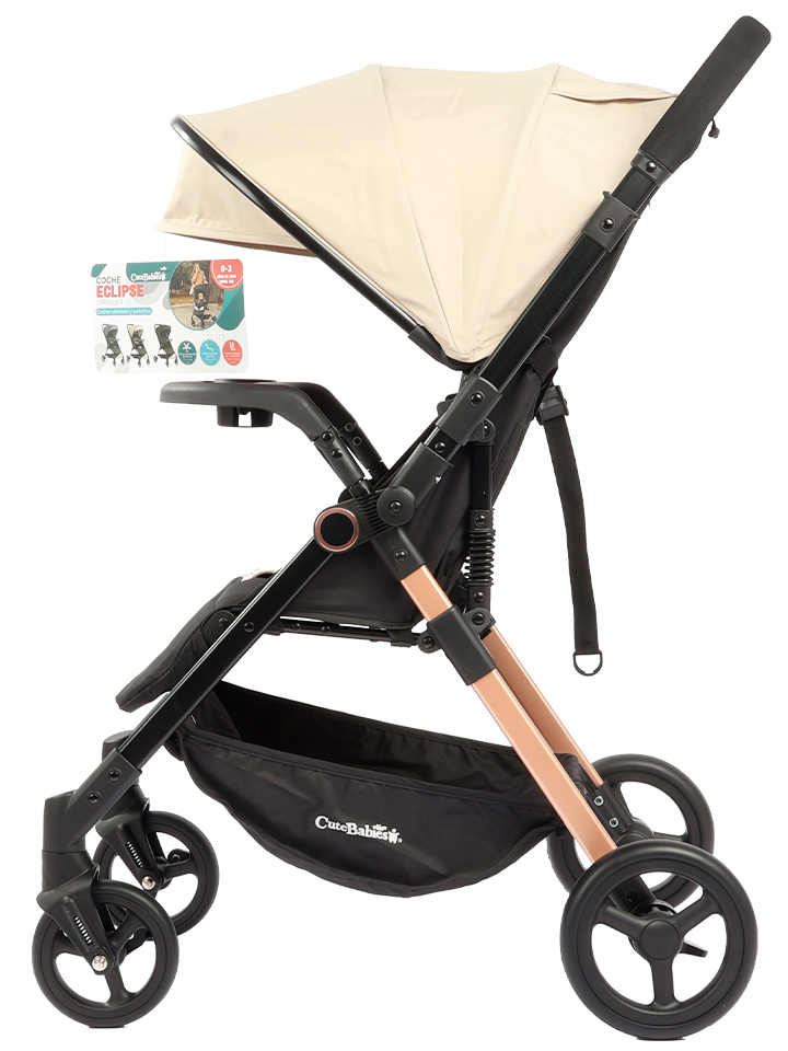 COCHE PARA BEBÉ ECLIPSE BEIGE CUTEBABIES 11010102 - Imagen 4