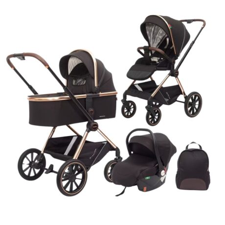 COCHE CUNA DE LUJO 3 EN 1 BLACK