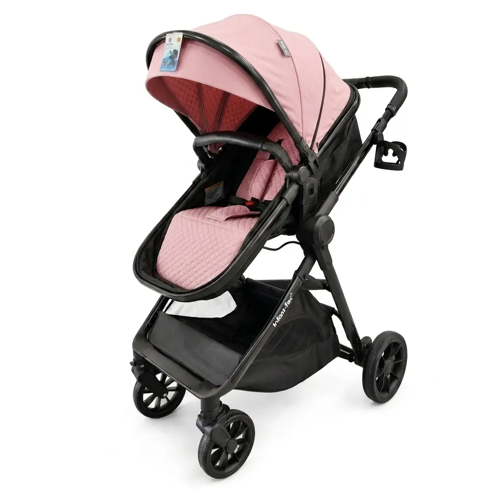 COCHE MOISES 2 EN 1 ROSADO C03-IMP7329-R - Imagen 2