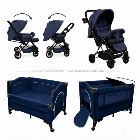 Coche reversible + Colecho play corral