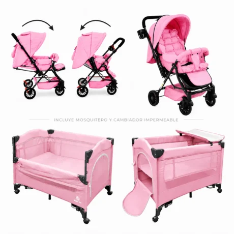 Coche reversible + Colecho play corral