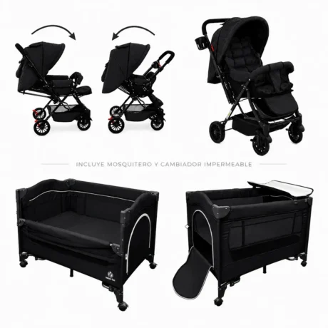 Coche reversible + Colecho play corral