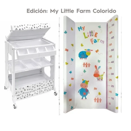 BAÑERA CON CAMBIADOR ORGANIZADOR EDICION MY LITTLE FARM COLORIDO C07-IMP6998-MLFC