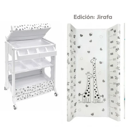 BAÑERA CON CAMBIADOR ORGANIZADOR EDICION JIRAFAS C07-IMP6998-J