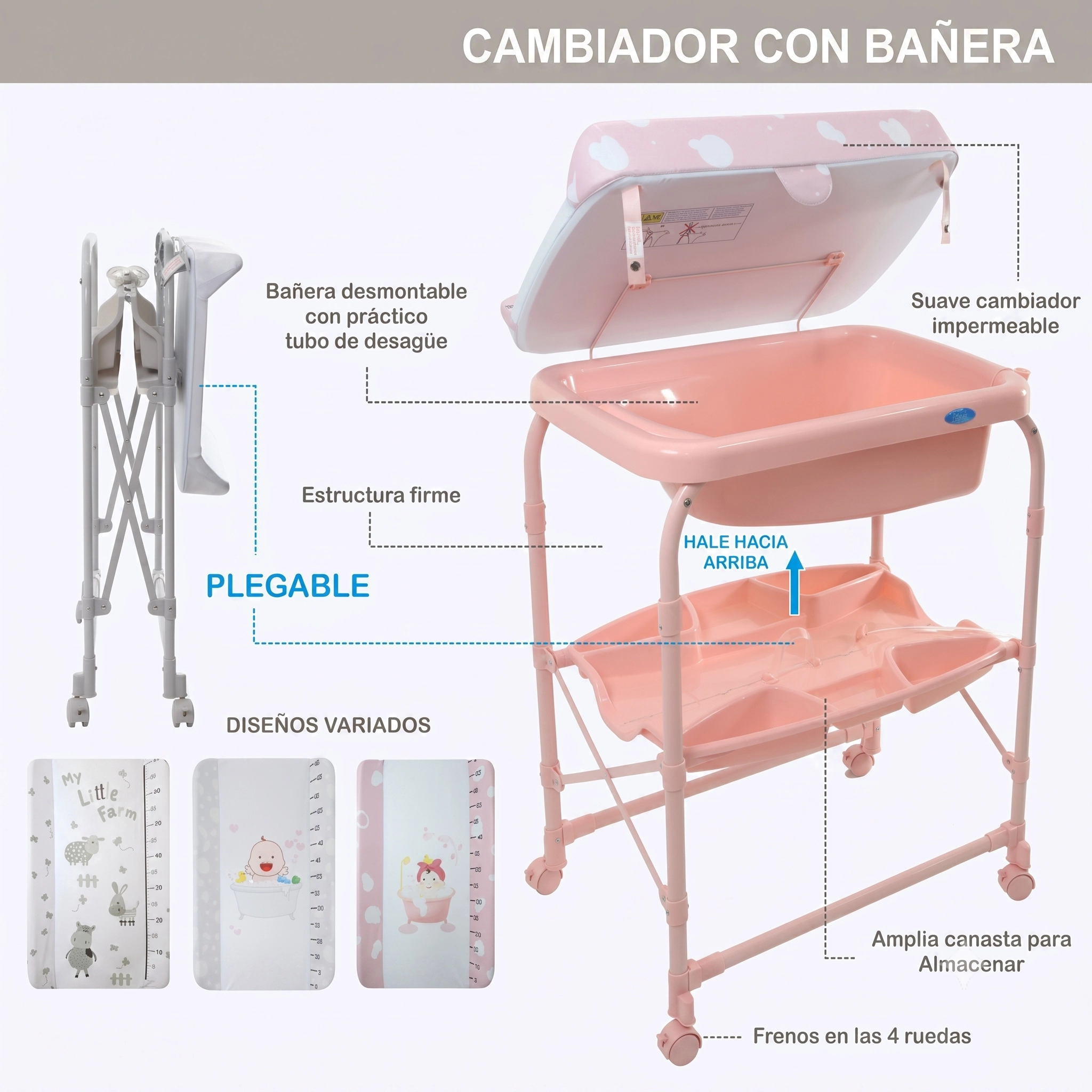 BAÑERA CON CAMBIADOR EDICION NIÑO-CORAZON - Imagen 3