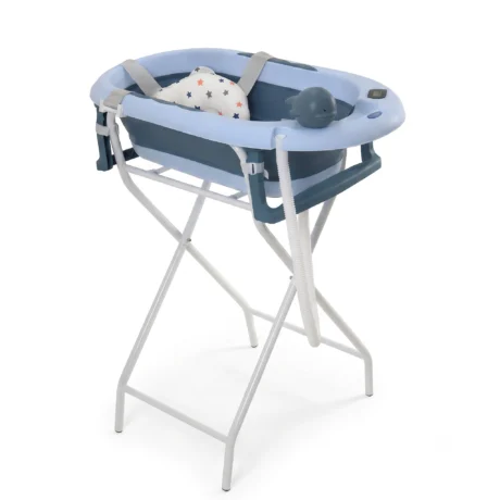 BAÑERA PLEGABLE CON PEDESTAL AZUL C12-IMP7998-A