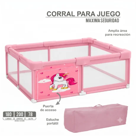 CORRAL PARA JUEGO C14-IMP7955-CB Edicion Unicornio  ROSADA