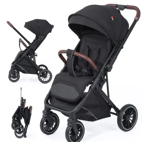 COCHE PARA BEBE REVERSIBLE COMPACTO MALETA 6530 NEGRO