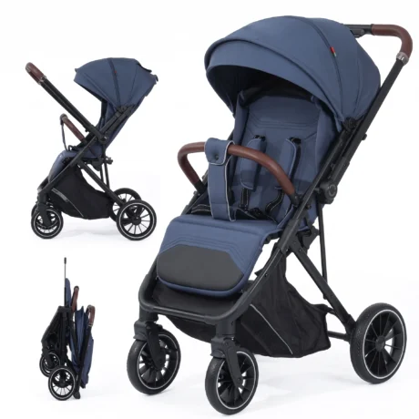 COCHE PARA BEBE REVERSIBLE COMPACTO MALETA 6530 AZUL