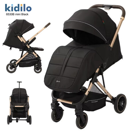 COCHE PARA BEBE  REVERSIBLE COMPACTO MALETA 6530BMINI NEGRO