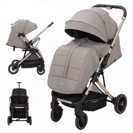 COCHE PARA BEBE  REVERSIBLE COMPACTO MALETA 6530BMINI GRIS